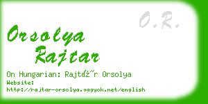 orsolya rajtar business card
